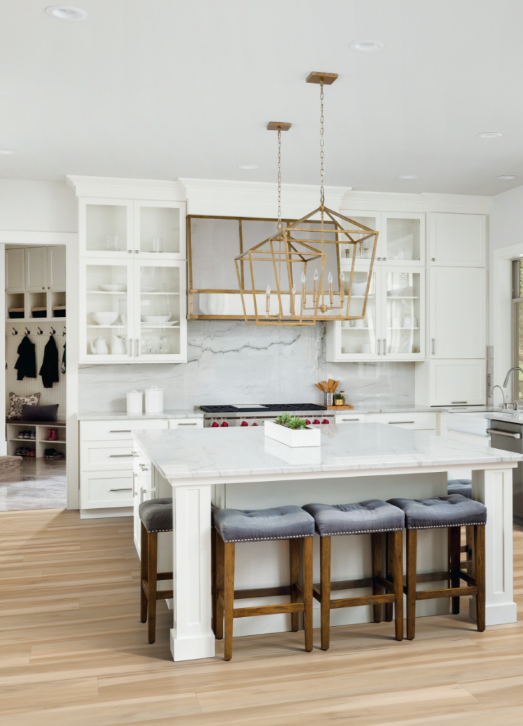 luxury vinyl flooring installation in TX in kitchen